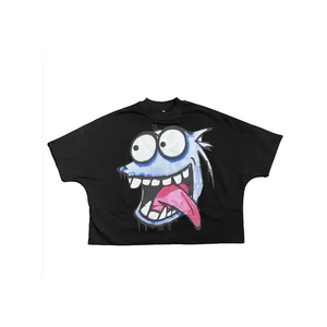 Camisetas de manga corta personalizadas de fábrica 100% algodón con estampado gráfico de gran tamaño Boxy Fit recortada de secado rápido para hombres - Product Image 3