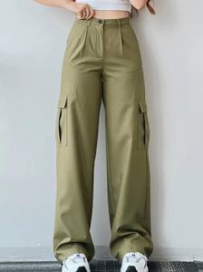 Pantalons pour dames Pantalons décontractés pour femmes Pantalons taille haute avec poche - Product Image 4