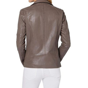 Chaquetas de Cuero de Piel de Oveja Originales de Moda para Mujer, Talla Personalizada, Transpirables, con Cremallera, de Invierno, OEM Original, de Alta Calidad, con Logotipo - Product Image 6