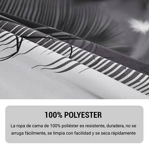 Juego de Funda Nórdica de 3 Piezas 100% Algodón con Estampado de Plantas para Uso Doméstico, con Sábana Ajustable y Funda de Almohada, Lavable - Product Image 5