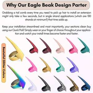 แหวนแยกชิ้นสำหรับถักเปียทำจากสเตนเลสอุปกรณ์เสริมสำหรับจัดแต่งทรงผม - Product Image 6