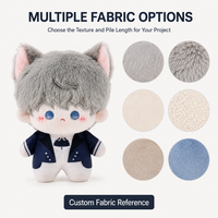 Peluche personnalisée en forme d'oreilles de chat gris de 10 cm, jouet en peluche doux et mignon, OEM ODM, vente en gros, cadeau
