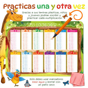 Stuoia di attività educativa della giungla di moltiplicazione per bambini e ragazzi, Design della giungla bianca - Product Image 6