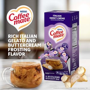 Crema para Café Nestle Coffee Mate, Sabor Dulce Italiano, Crema Líquida en Envases Individuales de 0.375 fl oz (Paquete de 200) - Product Image 3