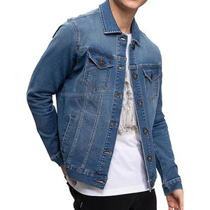 Chaquetas de jeans hechas a medida de diferentes colores para hombres Chaqueta de jeans Moq baja al mejor precio para hombres Última fábrica hecha - Product Image 2