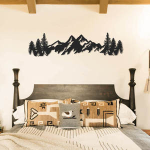 Nouvel Arrivage Décoration Murale Découpe Laser Métal Art Mural Montagnes pour Maison Cadeaux Grand Art Mural Meilleure Vente aux Prix de Gros - Product Image 1