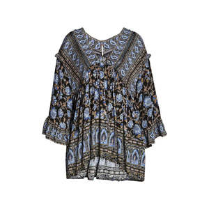 Haut en mousseline imprimé floral style bohème chic Moonlight Dance pour femme Free People, noir, taille M, pour le printemps/été - Product Image 1