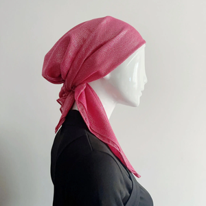 Foulard de ski unisexe carré respirant et imperméable en polyester 100 % de couleur unie avec logo personnalisé - Product Image 2