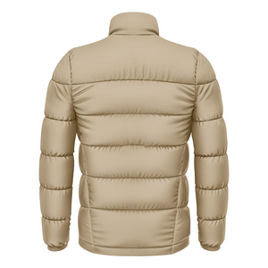 Veste matelassée légère et résistante à l'eau pour hommes, coupe-vent, col montant, fermeture à glissière, broderie tissée, solide pour l'hiver et l'extérieur. - Product Image 6