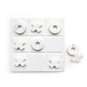 Marbre blanc tic tac toe Jeux de société Tic-Tac-Toe Jeu de société pour la petite enfance Classique Family Fun Board Game - Product Image 5