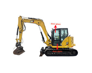 キャタピラーCat 304 305 306 308CR用掘削機キャビン強化ガラス フロントガラス窓 ドアガラスフレーム - Product Image 3