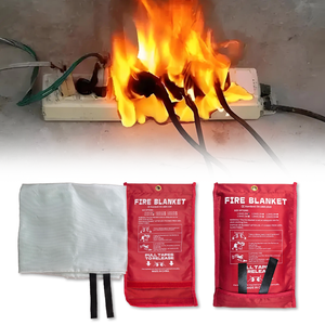 Couverture anti-feu d'urgence en fibre de verre blanche, résistante à la chaleur jusqu'à 550°C, taille personnalisable pour la sécurité incendie à domicile et à l'hôtel - Product Image 3