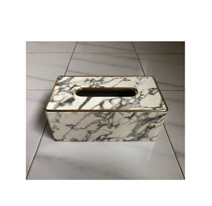 Caja de pañuelos de mármol para oficina y hogar, artículo decorativo de mesa para artesanía, caja de pañuelos de mármol para precio al por mayor - Product Image 3