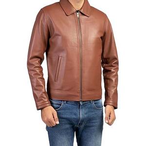Chaqueta de Cuero Impermeable y Elegante para Hombre, Cierre de Cremallera de Alta Calidad, Ajustable, Tallas Grandes para Adultos, Colores Personalizados, Estilo Motociclista - Product Image 5
