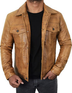 Chaqueta de Cuero de Invierno para Hombre de Primera Calidad, Venta Caliente, Talla Grande, Estilo Casual, Impermeable, Cortavientos, Transpirable, OEM Personalizado - Product Image 5