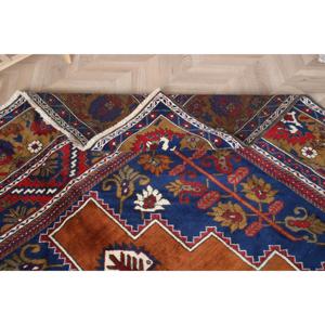 Alfombra Turca Extra Grande, Alfombra Vintage de 7.7x13.5 pies, Alfombra de Lana Azul - Product Image 5