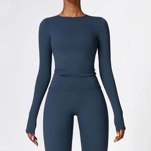 Conjunto de Yoga de 2 piezas, trajes de entrenamiento, ropa deportiva para Fitness, chándal de gimnasio, mallas de cintura alta, Sujetador deportivo, ropa atlética, ropa de mujer - Product Image 4