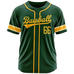 Maillots de baseball bleus à impression personnalisée uniforme de baseball avec bouton vers le haut fabricant Inflow Sports - Product Image 1