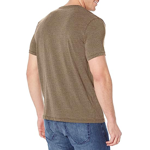 T-shirt tricoté uni 100% coton pour hommes T-shirt personnalisable en fil d'étiquette personnalisée 200gsm - Product Image 5