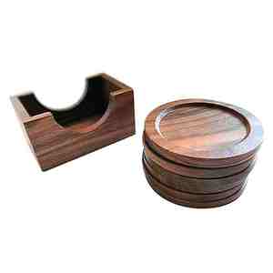 Posavasos de madera de mango de nogal de diseño personalizado de alta demanda Tapetes y almohadillas de calidad de exportación Precio razonable Artesanías - Product Image 4
