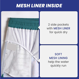 กางเกงขาสั้นลำลองสำหรับผู้ชายลายลูกไม้ผ้านอนวูฟเวนระบายอากาศสำหรับทีมแวร์ออกแบบได้ตามต้องการ - Product Image 5