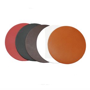 Ensembles de sous-verres en cuir avec support, taille personnalisée, pas cher, forme ronde et Offre Spéciale - Product Image 5
