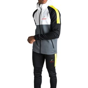 Conjunto de chándal deportivo informal de dos piezas para hombre, cremallera personalizable de talla grande para ropa deportiva de invierno - Product Image 1