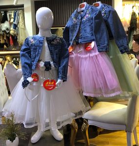 Robe en jean pour enfants de 4 à 7 ans, vêtements fantaisie pour petites filles, nouvelle collection - Product Image 1