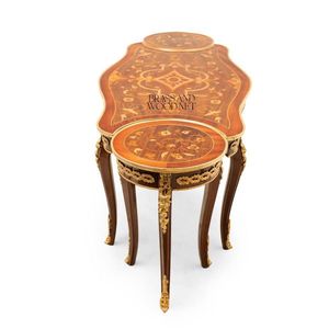 Juego de Mesa de Centro de Madera Clásica de Lujo con Mesas Auxiliares Integradas - Product Image 2