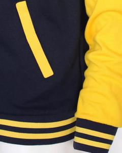 Dernière conception veste en laine brodée avec logo personnalisé pour hommes femmes veste universitaire respirante grande taille avec manches en cuir - Product Image 2