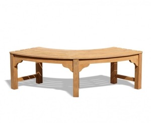 Chaise de jardin en teck massif, design demi-cercle et minimaliste, prix économique - Product Image 3