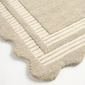 Tapis Scottie élégant tufté à la main avec bords festonnés Tapis doux et confortable pour maison ou appartement moderne - Product Image 1