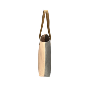 Mignon sac fourre-tout en toile de Bohème bicolore Pugmark pour femmes populaire Vintage fermeture à glissière étanche pour le travail Shopping en plein air - Product Image 4