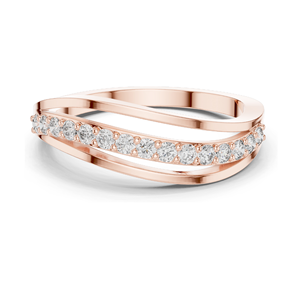Bague élégante pour femme avec diamant de laboratoire de 0,225 carats, clarté VVS-VS EF, or 18 carats, 14 carats, 10 carats et argent 925, rose, jaune, blanc - Product Image 3