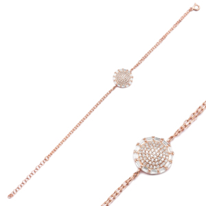 Pulsera redonda de moda, piedra de circón brillante turco hecha a mano, joyería de plata de ley 925, venta al por mayor - Product Image 1