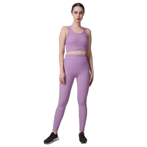 Proveedor de Bangladesh, Ropa Deportiva para Mujer de Color Sólido, Ropa de Yoga para Fitness, Diseño Personalizado, Informal, Transpirable, Sin Costuras, Premium - Product Image 3