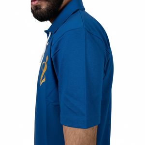 เสื้อโปโลผ้าฝ้าย 100% สปอร์ต ปักโลโก้ ระบายอากาศได้ดี แขนสั้น สำหรับกอล์ฟ สีสันตามสั่ง เสื้อโปโลชาย - Product Image 6