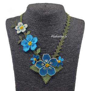 Fatmagül Kolye Açık Mavi İğne Oyası Collier à la mode - Product Image 1