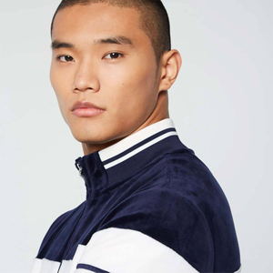 Ensemble de survêtement pour homme avec rayures blanches, fermeture éclair intégrale, deux pièces, tenue de sport, jogging, option de logo personnalisé - Product Image 5