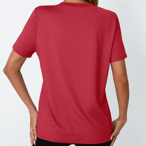 Top Trending Product Ropa deportiva y transpirable Ultra Soft Touch La mejor camiseta de gimnasio de entrenamiento de tela de poliéster para mujeres - Product Image 6