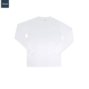 Custom Private Label for Your Brand Long Sleeve Polyester T Shirt Sublimation Blanks Tee Logo Print US Size Cotton Feel - Product Image 6