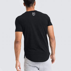 Nouveau Style Muscle Gym Tee Hommes T-shirts Qualité Gym T-shirts En Gros À Manches Courtes Blanc Spandex/Coton Casual Plus La Taille Imprimer - Product Image 5