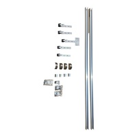 Ensemble de supports de montage en alliage d'aluminium argenté pour 2 modules d'onduleurs de panneaux solaires, installation sur toits plats, Jet-Line