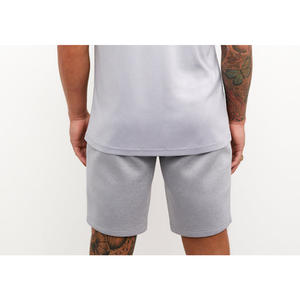 Ropa de verano para hombres, venta al por mayor, conjuntos gemelos de alta calidad para hombres, ropa de calle personalizada, camiseta de poliéster de Color gris para hombres y conjuntos cortos - Product Image 5