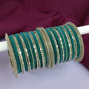 Fabricante de joyería india, conjunto de brazalete de pulsera mate liso, conjunto de brazaletes de pulsera de cristal para mujer, Nueva joyería de declaración de moda - Product Image 6