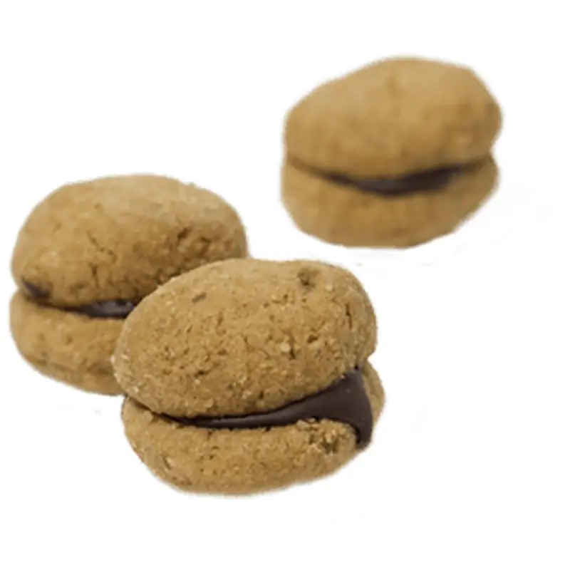 Biscotti Baci di dama cioccolato nocciola 200g farina di frumento 00 biscotti di qualità fatti a mano fatti in Italia scatola da 10 pezzi