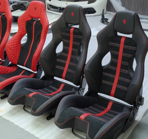 Siège baquet de course réglable en cuir synthétique PVC et fibre de carbone pour l'intérieur arrière - Product Image 1