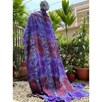 Batik Adire Alabela dessiné à la main sur tissu en mousseline de soie