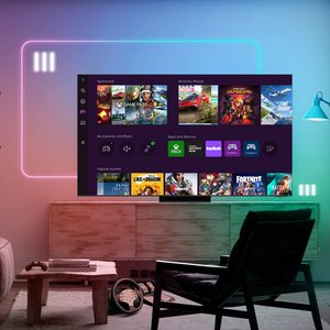 Téléviseur intelligent QLED HDR Mini LED 85 pouces avec écran et assistant vocal, noir - Product Image 1