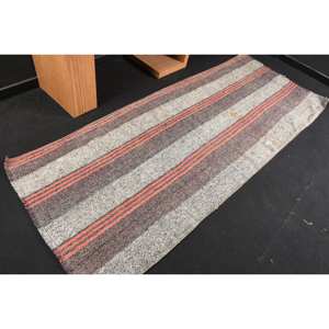 Modern Classic Large Area <b>Turkish</b> <b>Rug</b> 3.2x8.7ft Brown Gray Flat Weave Plush Pile Height 4m Wool Latex Patchwork for Hallway Use - Product Image 2